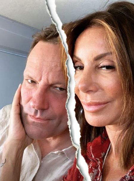 Danielle Staub and her former fiance Oliver happily posing.